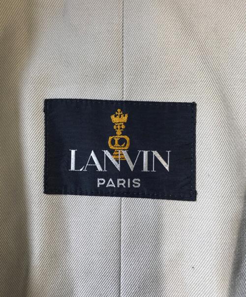 LANVIN（ランバン）LANVIN (ランバン) パイピングレザーステンカラーコート ベージュ サイズ:R50の古着・服飾アイテム