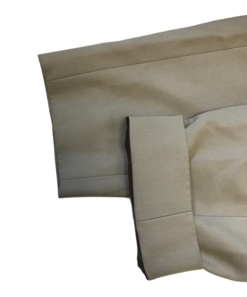 LANVIN（ランバン）LANVIN (ランバン) パイピングレザーステンカラーコート ベージュ サイズ:R50の古着・服飾アイテム