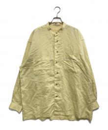 BALENCIAGA SPORT（バレンシアガ スポーツ）の古着「バンドカラーシャツ」｜ベージュ