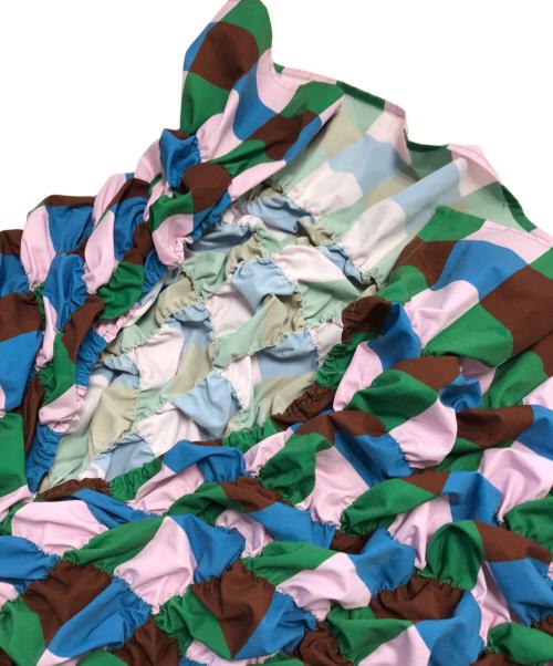 MAISON SPECIAL（メゾンスペシャル）MAISON SPECIAL (メゾンスペシャル) シャーリングチェックスカート マルチカラー サイズ:Ｍの古着・服飾アイテム