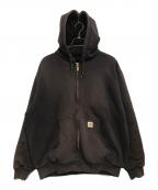 CarHarttカーハート）の古着「裏地メッシュジップパーカー」｜ブラウン