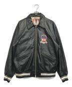 AVIREXアヴィレックス）の古着「バーシティー シグネチャー レザージャケット」｜ブラック