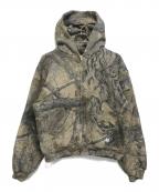 AKIMBOアキンボ）の古着「リアルツリージップショートパーカー」｜カーキ