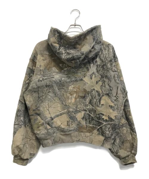 AKIMBO（アキンボ）AKIMBO (アキンボ) リアルツリージップショートパーカー カーキ サイズ:Mの古着・服飾アイテム