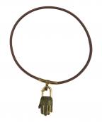 HERMESエルメス）の古着「カデナ付チョーカー」｜ブラウン