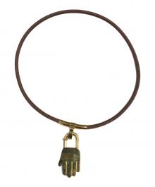 HERMES（エルメス）の古着「カデナ付チョーカー」｜ブラウン