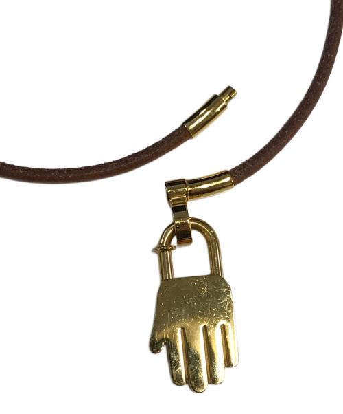 HERMES（エルメス）HERMES (エルメス) カデナ付チョーカー ブラウン サイズ:表記なしの古着・服飾アイテム