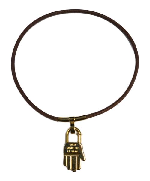 HERMES（エルメス）HERMES (エルメス) カデナ付チョーカー ブラウン サイズ:表記なしの古着・服飾アイテム