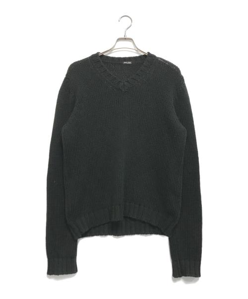 MIU MIU（ミュウミュウ）MIU MIU (ミュウミュウ) Vネックニット グリーン サイズ:Lの古着・服飾アイテム