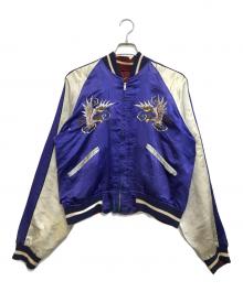 VINTAGE（ヴィンテージ）の古着「Korea Souvenir Jacket」｜ブルー×ボルドー