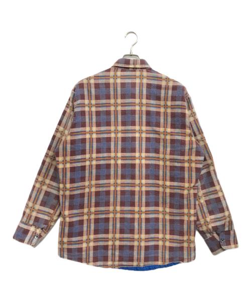 Sears（シアーズ）Sears (シアーズ) 裏地キルティングチェックネルシャツ ブルー サイズ:LARGEの古着・服飾アイテム