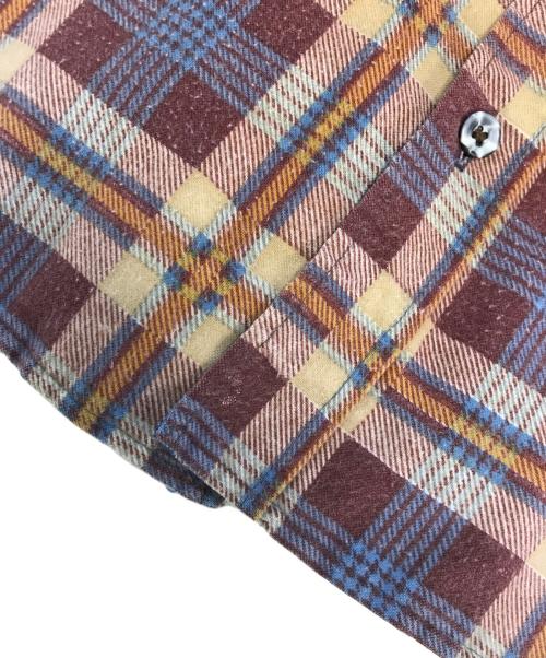 Sears（シアーズ）Sears (シアーズ) 裏地キルティングチェックネルシャツ ブルー サイズ:LARGEの古着・服飾アイテム