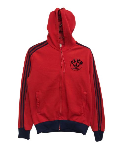 adidas（アディダス）adidas (アディダス) フーデッドジャケット レッド サイズ:表記なしの古着・服飾アイテム