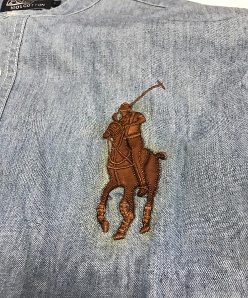 POLO RALPH LAUREN（ポロ・ラルフローレン）POLO RALPH LAUREN (ポロ・ラルフローレン) バンドカラーシャツ インディゴ サイズ:Lの古着・服飾アイテム