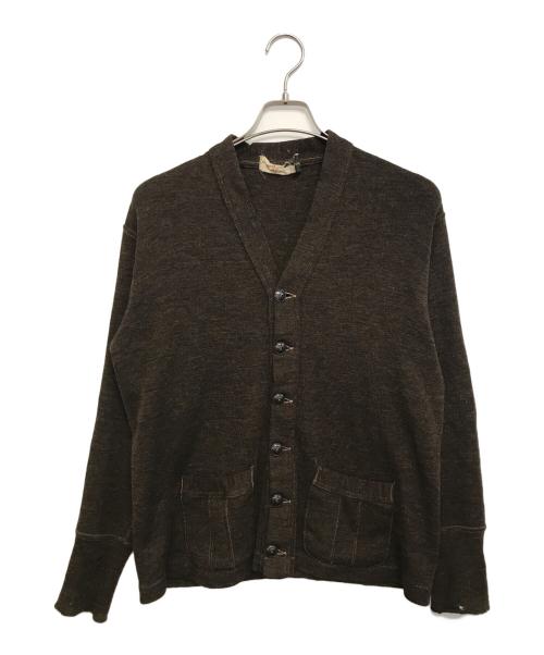 JACK FROST（ジャックフロスト）JACK FROST (ジャックフロスト) ニットカーディガン ブラウン サイズ:表記なしの古着・服飾アイテム