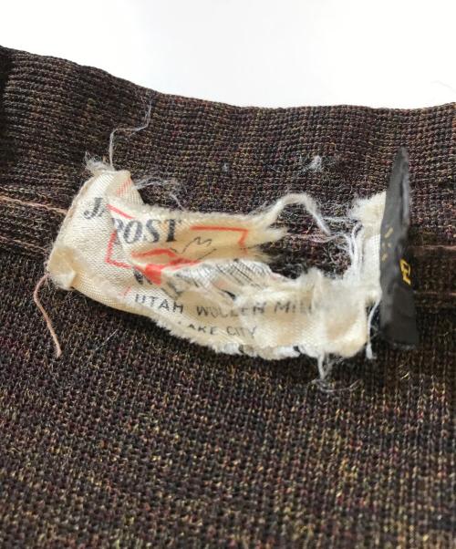 JACK FROST（ジャックフロスト）JACK FROST (ジャックフロスト) ニットカーディガン ブラウン サイズ:表記なしの古着・服飾アイテム