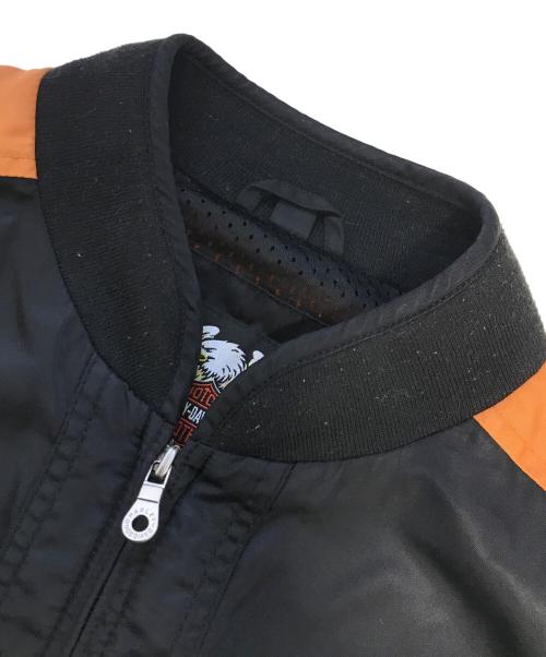 HARLEY-DAVIDSON（ハーレーダビッドソン）HARLEY-DAVIDSON (ハーレーダビッドソン) レーシングブルゾン ブラック サイズ:表記なしの古着・服飾アイテム