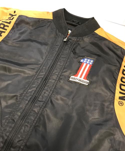HARLEY-DAVIDSON（ハーレーダビッドソン）HARLEY-DAVIDSON (ハーレーダビッドソン) レーシングブルゾン ブラック サイズ:表記なしの古着・服飾アイテム