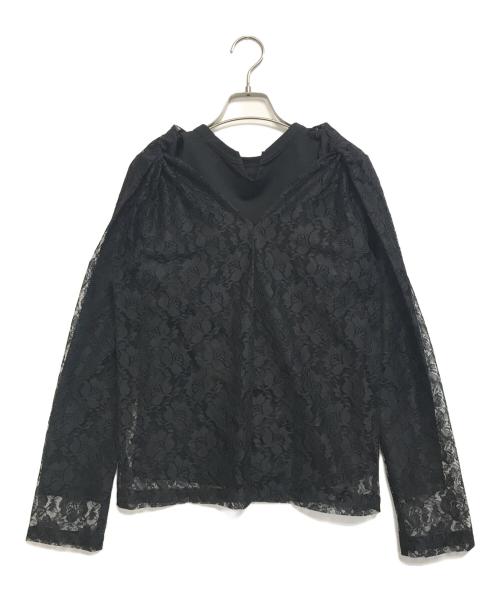 COMME des GARCONS（コムデギャルソン）COMME des GARCONS (コムデギャルソン) Raschel Lace Long Sleeve Shirt ブラック サイズ:Mの古着・服飾アイテム