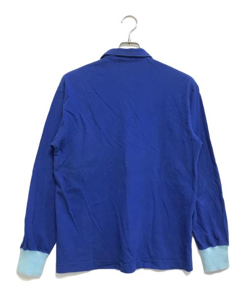 COMME des GARCONS（コムデギャルソン）COMME des GARCONS (コムデギャルソン) ハーフジップロゴカットソー ブルー サイズ:Ｓの古着・服飾アイテム