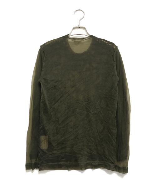 COMME des GARCONS COMME des GARCONS（コムデギャルソン コムデギャルソン）COMME des GARCONS COMME des GARCONS (コムデギャルソン コムデギャルソン) レイヤードシアーカットソー グリーン サイズ:Ｓの古着・服飾アイテム