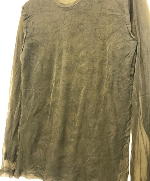 COMME des GARCONS COMME des GARCONS（コムデギャルソン コムデギャルソン）COMME des GARCONS COMME des GARCONS (コムデギャルソン コムデギャルソン) レイヤードシアーカットソー グリーン サイズ:Ｓの古着・服飾アイテム