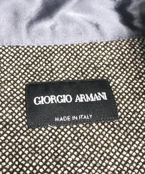 GIORGIO ARMANI（ジョルジョアルマーニ）GIORGIO ARMANI (ジョルジョアルマーニ) ウールジャケット ブラウン サイズ:41の古着・服飾アイテム