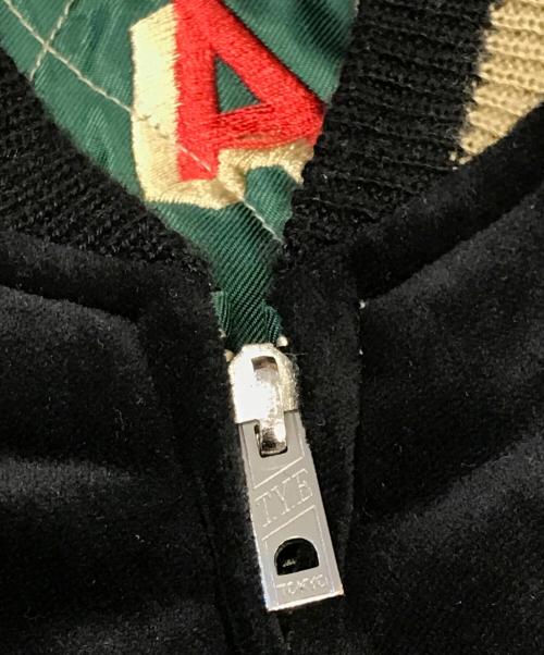 TAILOR東洋（テーラートウヨウ）TAILOR東洋 (テーラートウヨウ) 別珍×サテンリバーシブルスカジャン ブラック×グリーン サイズ:Lの古着・服飾アイテム