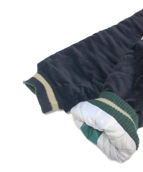 TAILOR東洋（テーラートウヨウ）TAILOR東洋 (テーラートウヨウ) 別珍×サテンリバーシブルスカジャン ブラック×グリーン サイズ:Lの古着・服飾アイテム