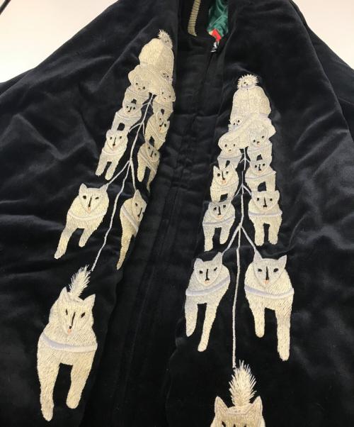 TAILOR東洋（テーラートウヨウ）TAILOR東洋 (テーラートウヨウ) 別珍×サテンリバーシブルスカジャン ブラック×グリーン サイズ:Lの古着・服飾アイテム