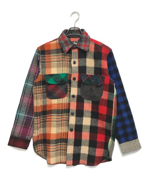 JOHNSON（ジョンソン）JOHNSON (ジョンソン) クレイジーパターンウールジャケット マルチカラー サイズ:Sの古着・服飾アイテム