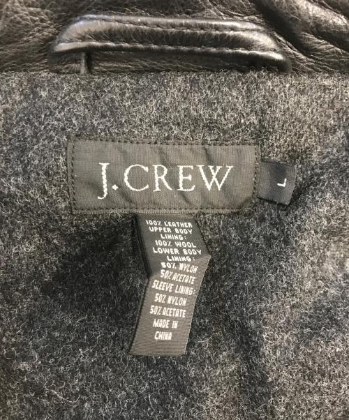 J.CREW（ジェイクルー）J.CREW (ジェイクルー) レザーカーコート ブラック サイズ:Lの古着・服飾アイテム