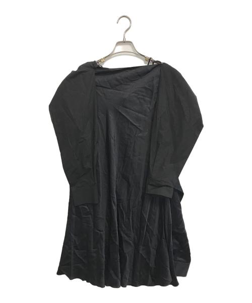 MM6（エムエムシックス）MM6 (エムエムシックス) ハンギングスリーブワンピース ブラック サイズ:40 未使用品の古着・服飾アイテム