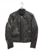 GUCCIグッチ）の古着「レザージャケット」｜ブラウン