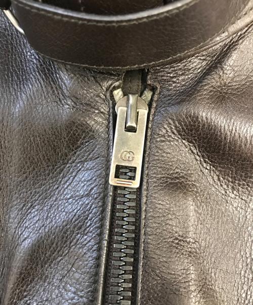 GUCCI（グッチ）GUCCI (グッチ) レザージャケット ブラウン サイズ:44の古着・服飾アイテム