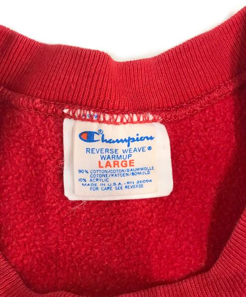 Champion（チャンピオン）Champion (チャンピオン) リバースウィーブスウェット レッド サイズ:LARGEの古着・服飾アイテム