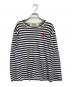 PLAY COMME des GARCONS（プレイコムデギャルソン）の古着「ハートワッペンストライプロングスリーブTシャツ」｜ネイビー
