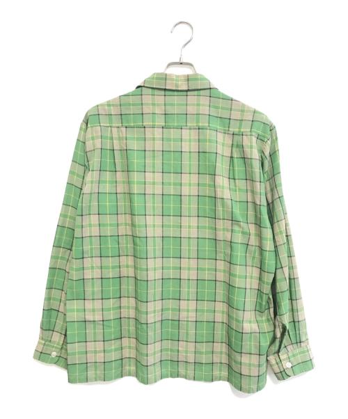 TOWN CRAFT（タウンクラフト）TOWN CRAFT (タウンクラフト) オープンカラーチェックシャツ グリーン サイズ:Lの古着・服飾アイテム