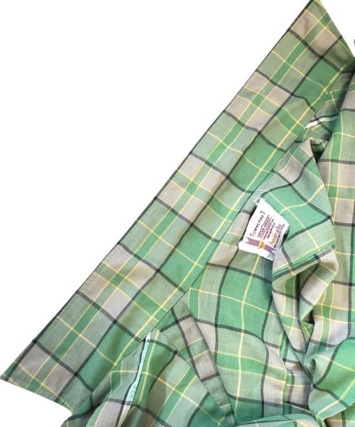 TOWN CRAFT（タウンクラフト）TOWN CRAFT (タウンクラフト) オープンカラーチェックシャツ グリーン サイズ:Lの古着・服飾アイテム