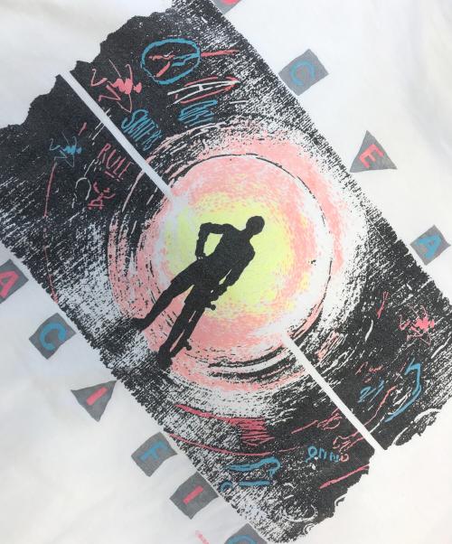 Ocean Pacific（オーシャンパシフィック）Ocean Pacific (オーシャンパシフィック) プリントTシャツ ホワイト サイズ:XLの古着・服飾アイテム