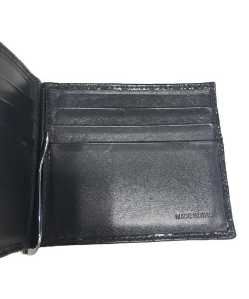 PRADA（プラダ）PRADA (プラダ) 型押しマネークリップ財布 ブラック サイズ:表記なしの古着・服飾アイテム