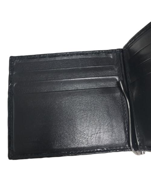 PRADA（プラダ）PRADA (プラダ) 型押しマネークリップ財布 ブラック サイズ:表記なしの古着・服飾アイテム