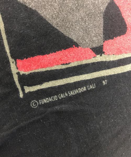 VINTAGE（ヴィンテージ）VINTAGE (ヴィンテージ) 90s salvador dali 染込みプリントTシャツ ブラック サイズ:Mの古着・服飾アイテム