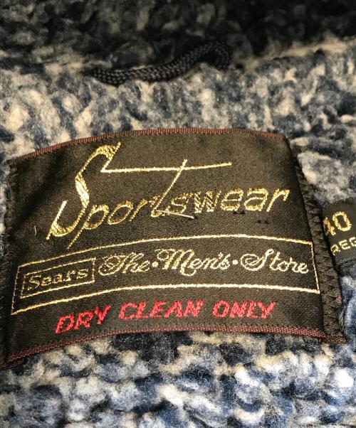 Sears（シアーズ）Sears (シアーズ) 多重ジップボアフーデッドジャケット ネイビー サイズ:40の古着・服飾アイテム