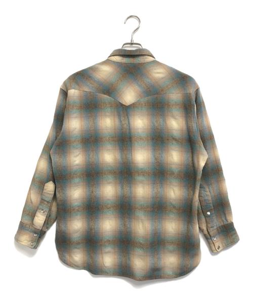 PENDLETON（ペンドルトン）PENDLETON (ペンドルトン) ウエスタンボードシャツ ベージュ×ブルー サイズ:XLの古着・服飾アイテム