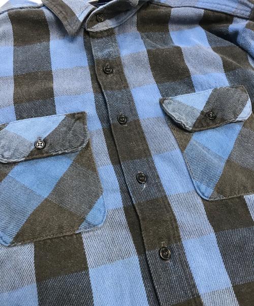 FIVE BROTHER（ファイブブラザー）FIVE BROTHER (ファイブブラザー) ブロックチェックネルシャツ ブルー×ブラック サイズ:Mの古着・服飾アイテム