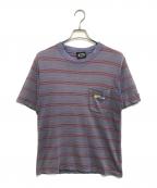 VANSヴァンズ）の古着「マルチボーダーTシャツ」｜パープル