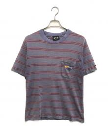VANS（ヴァンズ）の古着「マルチボーダーTシャツ」｜パープル