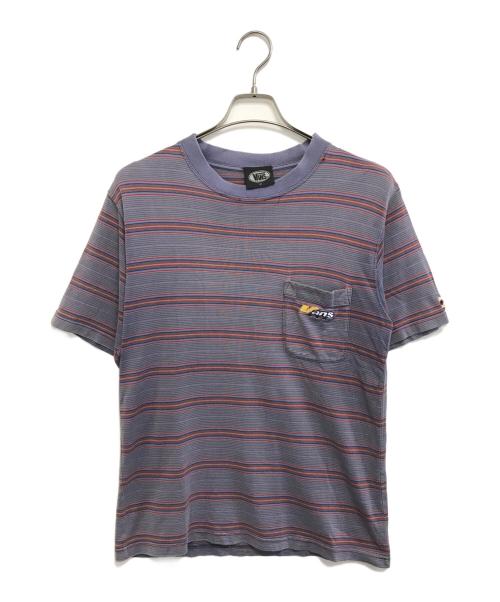 VANS（ヴァンズ）VANS (ヴァンズ) マルチボーダーTシャツ パープル サイズ:Mの古着・服飾アイテム