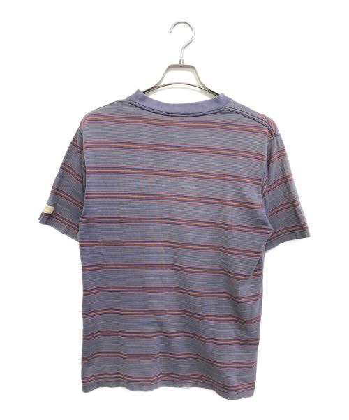 VANS（ヴァンズ）VANS (ヴァンズ) マルチボーダーTシャツ パープル サイズ:Mの古着・服飾アイテム